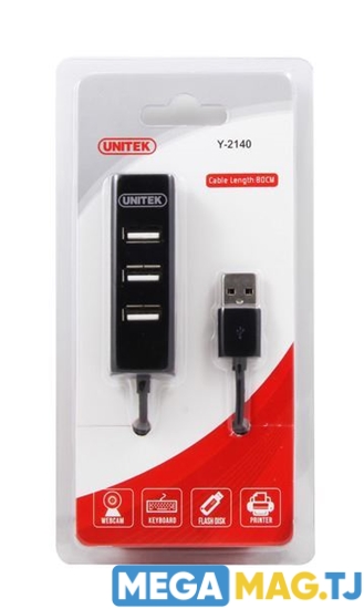Изображение USB HUB UNITEC 80 см BLACK