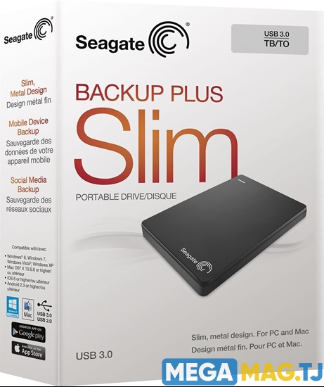 Изображение Seagate Backup Plus Slim 1TB