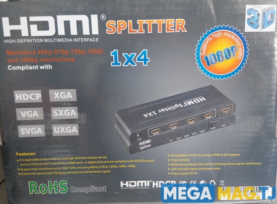 Изображение HDMI Splitter 1x4