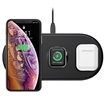 Изображение Беспроводное Зарядное Устройство Baseus Smart 3in1 Wireless Charger For Phone+Watch+Pods（18W MAX）Black