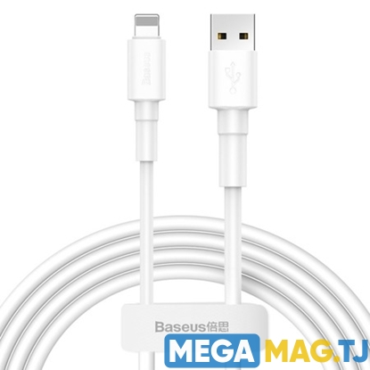 Изображение Кабель Baseus Mini White Cable USB For iP 2.4A 1m Белый