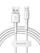 Изображение Кабель Baseus Mini White Cable USB For Micro 2.4A 1m Белый