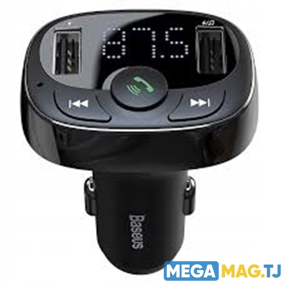 Изображение Автомобильная зарядка Baseus T typed Bluetooth MP3 charger with car holder